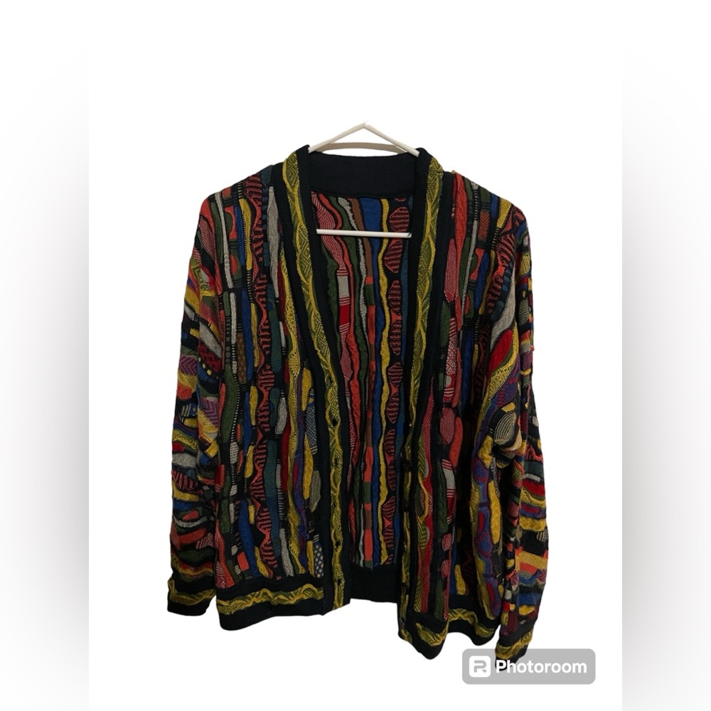 V neck multicolored cardigan